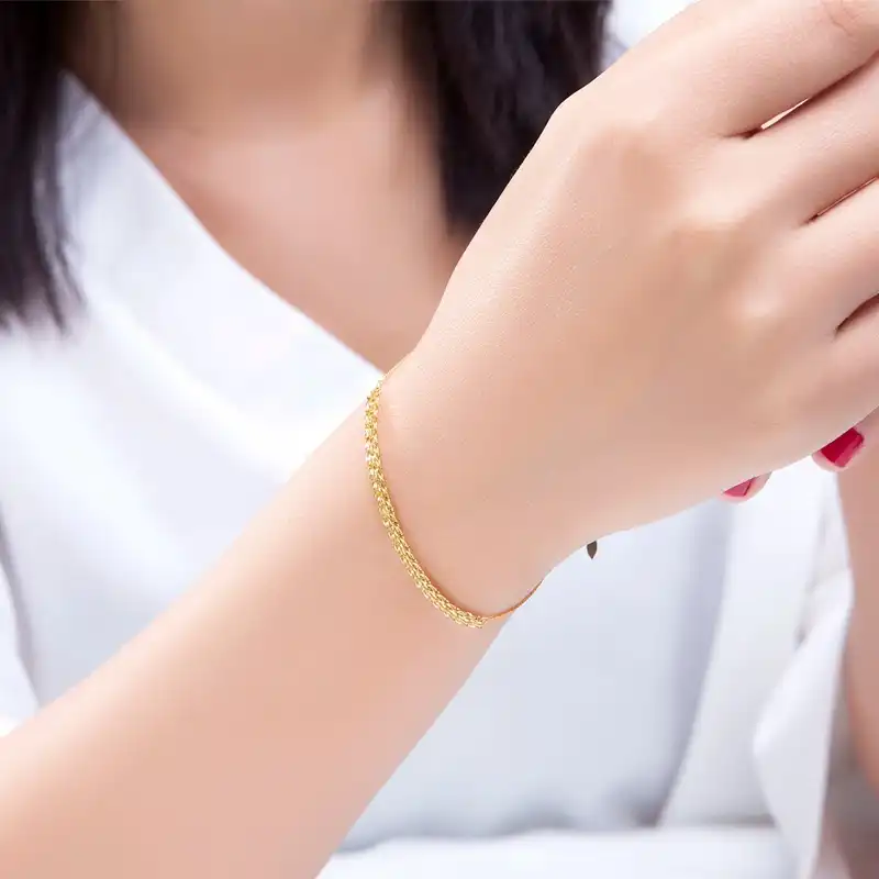 Hot Sale 18k Yellow Gold Bracelet Au750 Gold Phoenix Link Bracelet Bracelets Bangles Aliexpress