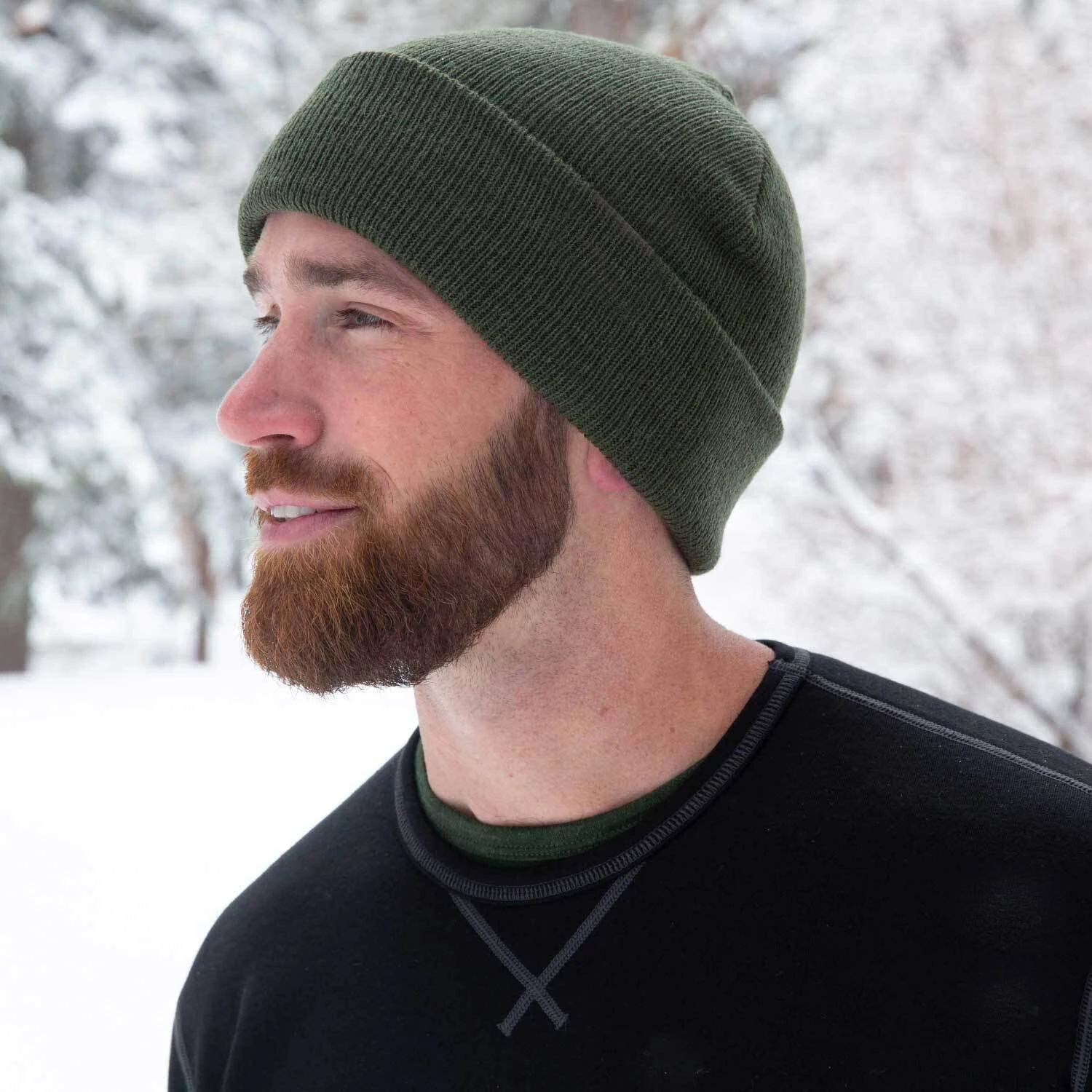 Unisex Merino Wool Beanie Hat Soft 