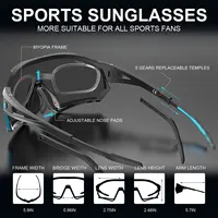 Lunettes de soleil polarisées pour hommes et femmes, cyclisme, vtt, Protection, sport, pêche, 5 lentilles, nouvelle collection X-TIGER 2