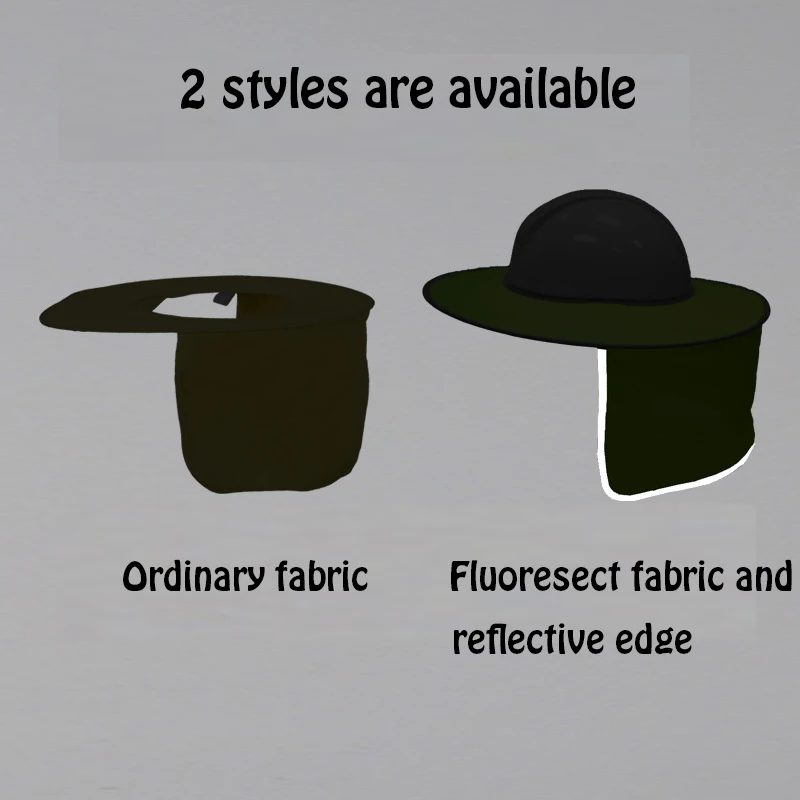 Summer sunshade outdoor construction safety hard hat sun shade shield neck protector helmets shield anti-glare safety helmet