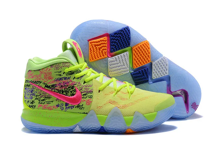 Новое поступление Kyrie 4 Irving 4th поколение конфетти мужские баскетбольные кроссовки, амортизация износостойкие обертки - Цвет: 8