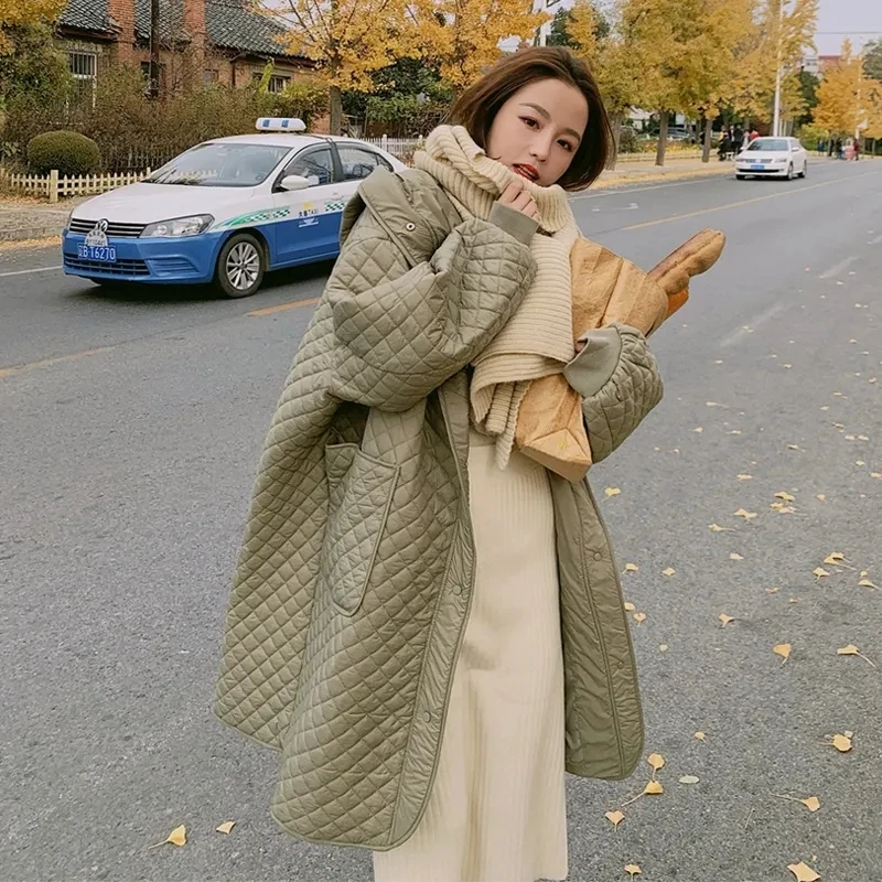 

Lingge Cotton Clothing Coats Womens Winter Mid-length Down Cotton Jacket Parka Casual Loose Outwear Lightweight Warm Parka Coat