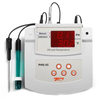 

Eu Plug,Phs-3C Portable Ph Temperature 2-In-1 Automatic Calibration Ph Tester
