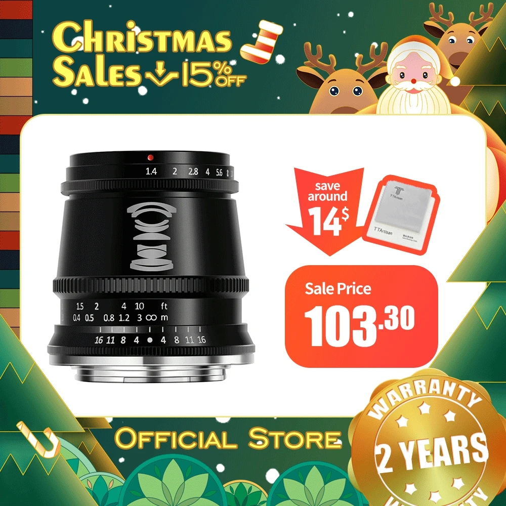 TTArtisan 17 мм F1.4 фотообъектив с ручной фокусировкой для SONY E FUJI X Canon M Panasonic Olympus M43