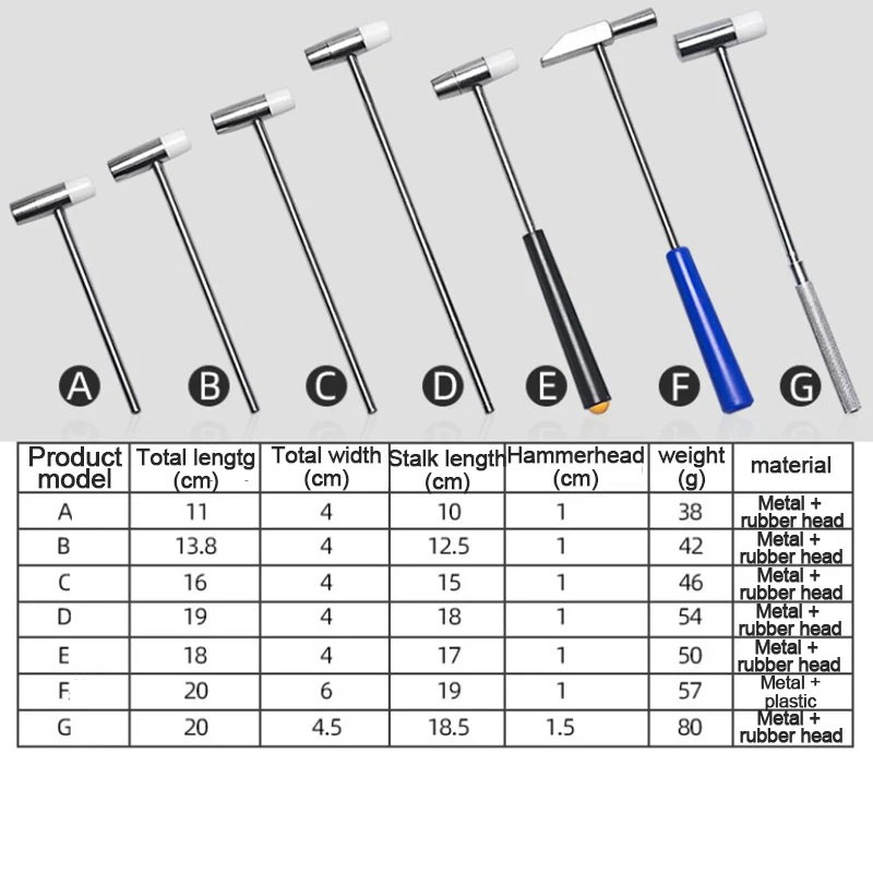 1pc Metal Small Hammers Watch Strap Bracelet Soft And Hard Hammers Convenient Watch Accessories Home Maintenance Tools mini hammer,one piece hammer