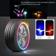 Luz LED brillante para rueda de coche, lámpara de cubo de 4 piezas, a prueba de agua, vástago de válvula de aire, con cubierta de tapa, estilo de coche