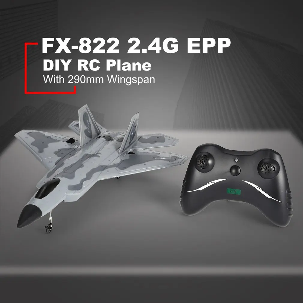 FX-822 F22 2,4 ГГц 290 мм размах крыльев EPP RC Истребитель Самолет Battleplane RTF пульт дистанционного управления RC Квадрокоптер модель самолета