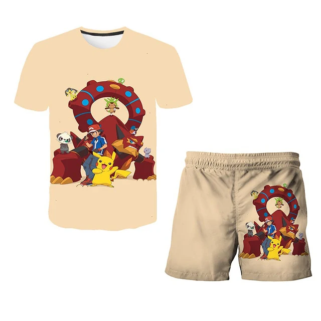 2022 New Children Sets Summer 3D Cartoon Suits Cute girl T Shirt Boys Girls Top + shorts 2pcs Sets Children Fashion Sets 4-14 Y TZ-1032
