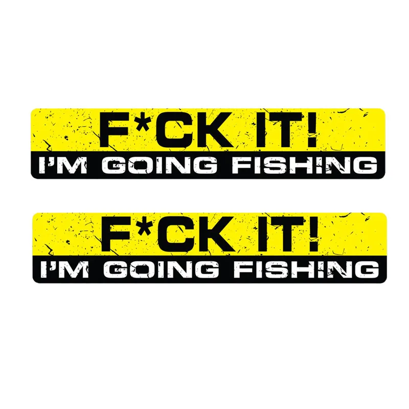

creative car sticker15CM*3CM 2X I'M GOING FISHING Reflective Personality Vinyl Car Sticker Motorcycle Parts