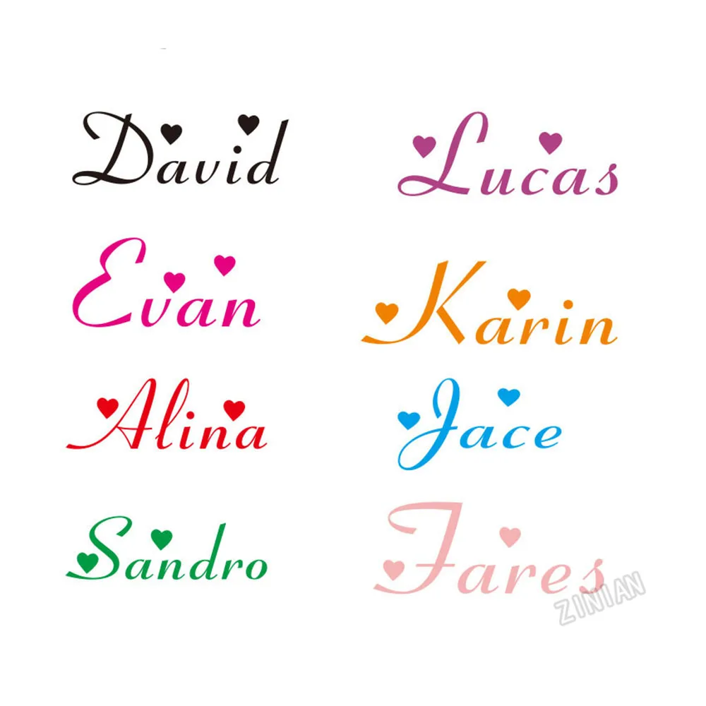 Cute Wall Decal For Bedroom Personalized Kids Name Vinyl Wall Sticker ...