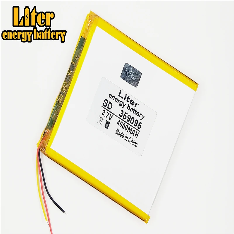3 line 3.7 V 4000 mah tablet battery brand tablet gm lithium polymer battery 359095