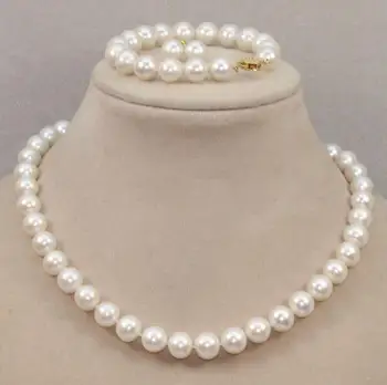 

Jewelry Pearl Set A SET Natural Cultured Fresh Water Pearl 8-9mm White Black Pink Necklace 18 " 45CM