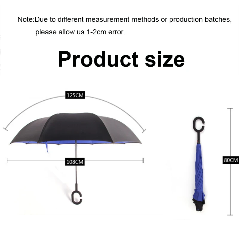 Обратный зонтик, перевернутый, анти-УФ зонтик, мужские зонты с ручкой, ветрозащитный, для женщин, защита от солнца и дождя, invertido Paraguas Parapluie