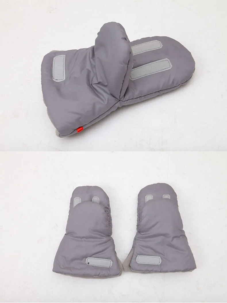 Зимние перчатки для детской коляски, водонепроницаемый флисовый чехол для коляски, теплые рукавицы, аксессуары для детской коляски
