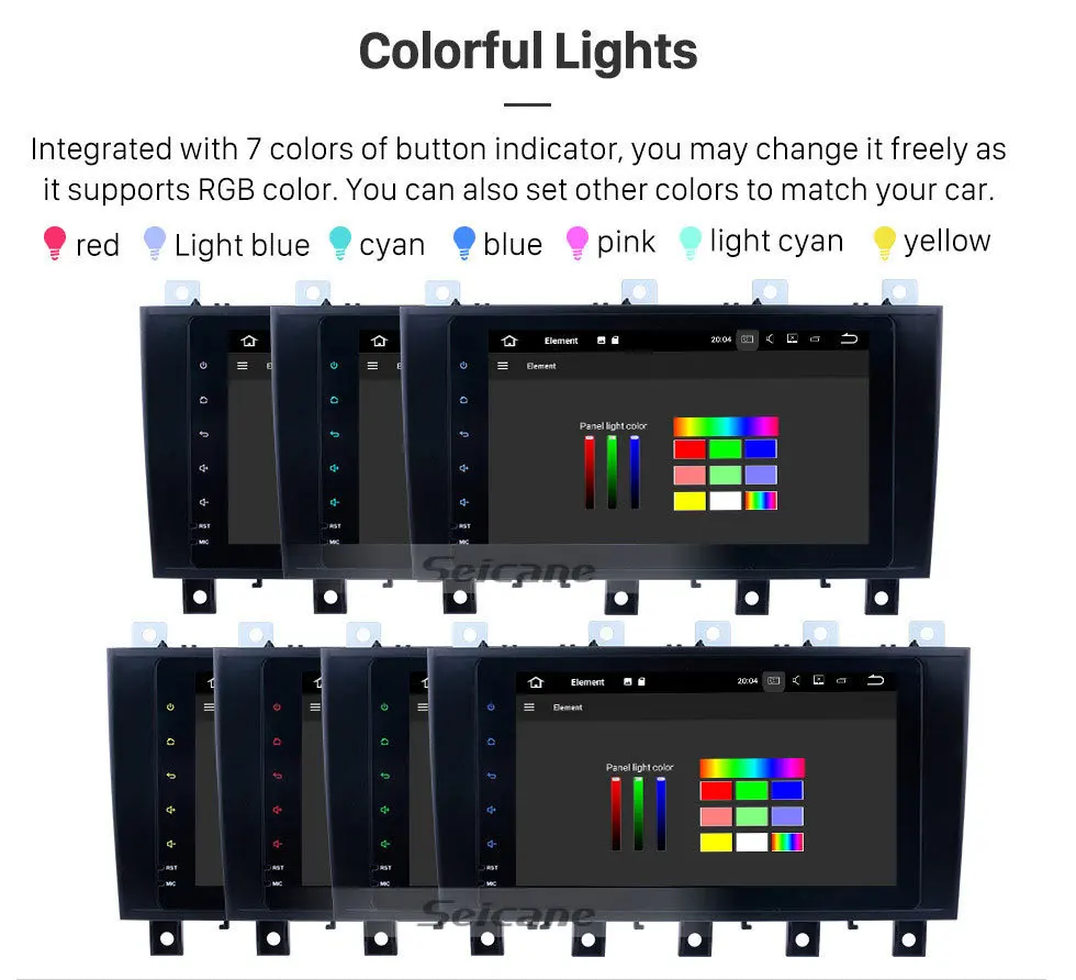 Discount Seicane Android 9.0 8inch 2 Din GPS Car Radio For 2000-2011 Mercedes SLK Class R171 SLK200 SLK280 SLK300 SLK350 SLK55 13