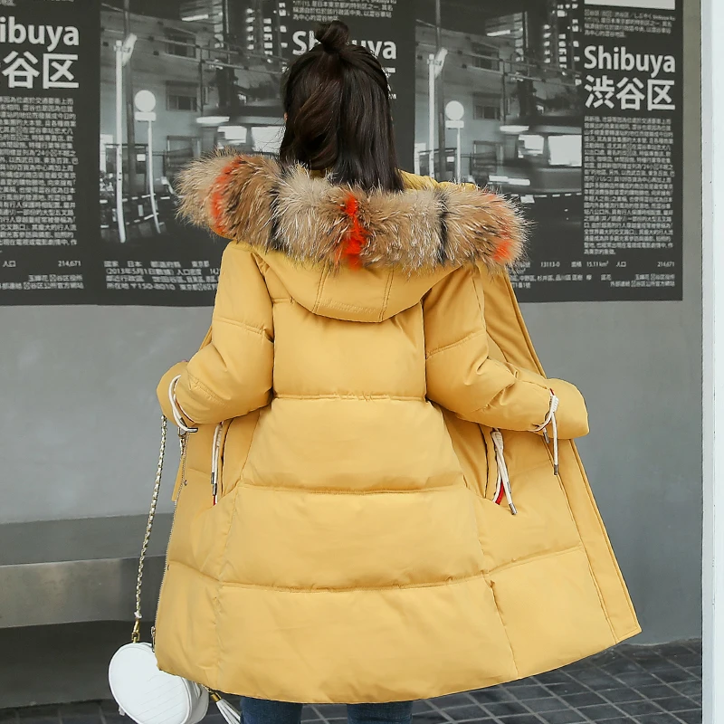 Зимняя куртка 5XL с меховым воротником, теплое Новое Женское зимнее пальто с капюшоном, длинная парка для женщин, новая верхняя одежда Camperas, Женское пальто