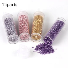 

Mixed Color Chameleon Nail Gravel Glitter Small Irregular Glass Plating Beads For Nail Art 3D Decoration Stone In DIY Tips