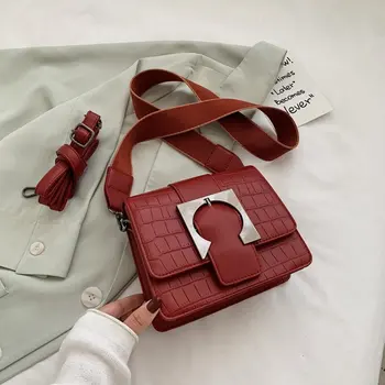 

Fashion Flap Mini Crossbody Bags For Women 2020 With Wide Shoulder Strap Bag Luxury Designer Leather Travel Bag