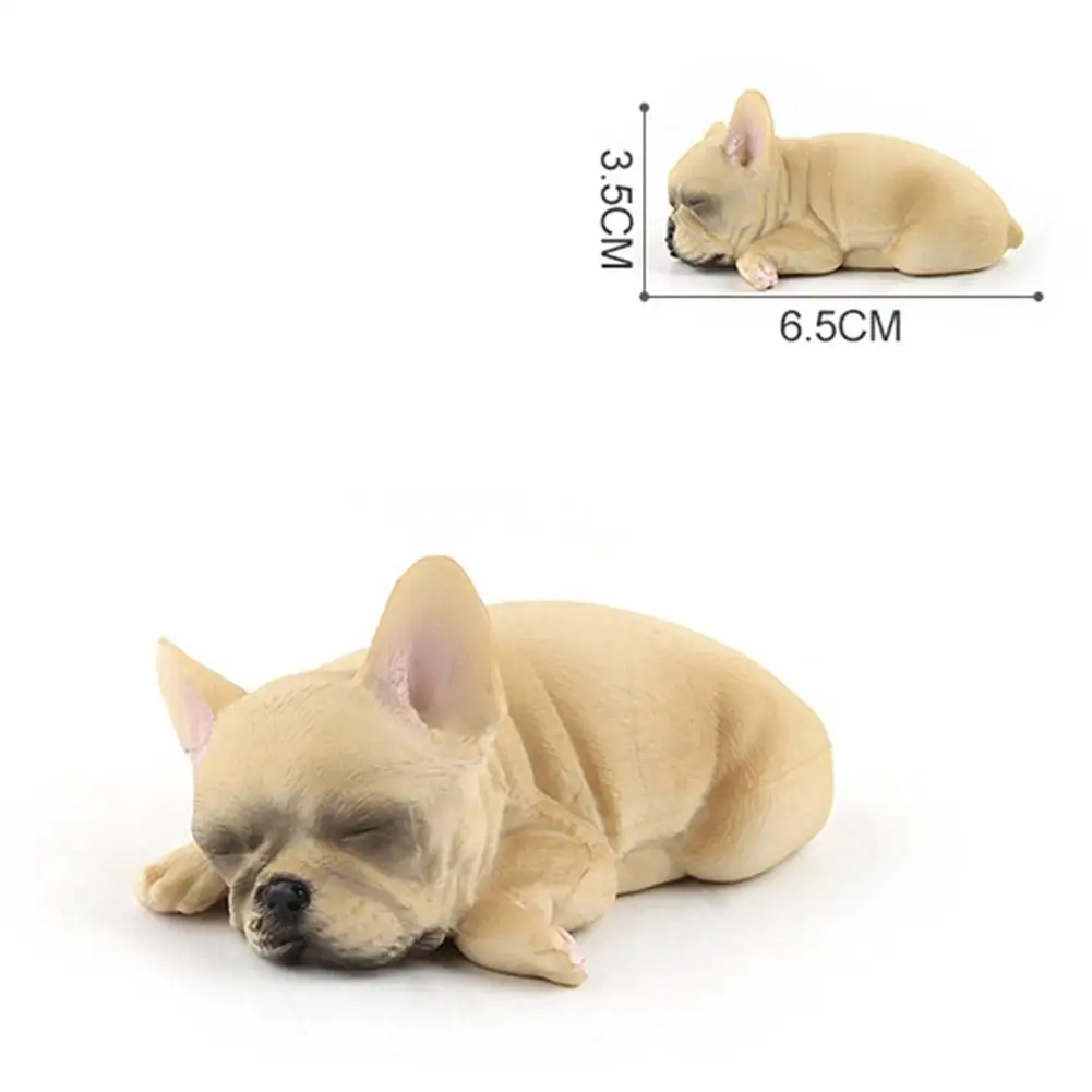 Милый имитирующий спящий бульдог форма игрушка украшение - Цвет: Bulldog 45g