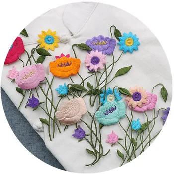 

2019 New Beautiful Flower Embroidered Patches for Clothes 3D DiY Sew On Floral Appliques High Quality Clothing Badges Decor