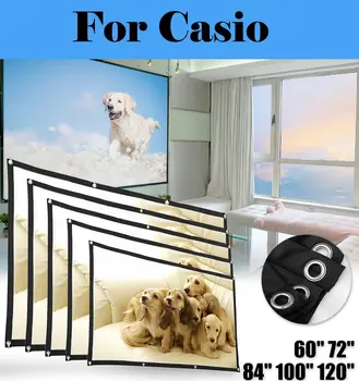 

4:3 Portable Foldable Projector Screen 3D HD Projection Screen Canvas For Casio XJ-UT352WN XJ-V100W XJ-V10X XJ-V110W XJ-V2
