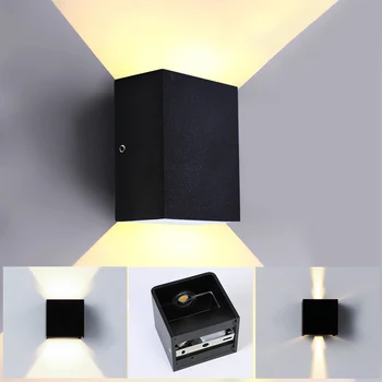 

IVYSHION 6W LED Wall Light Square Up / Down Direction Wall Light LED Background Wall Light Indoor Lamp Home Decoration