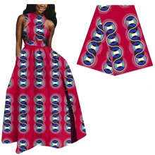 Красная роза африканская печатная настоящая восковая ткань для вечерние платья дизайн из Анкары и Нигерии настоящая голландская восковая Ткань 6 ярдов 284