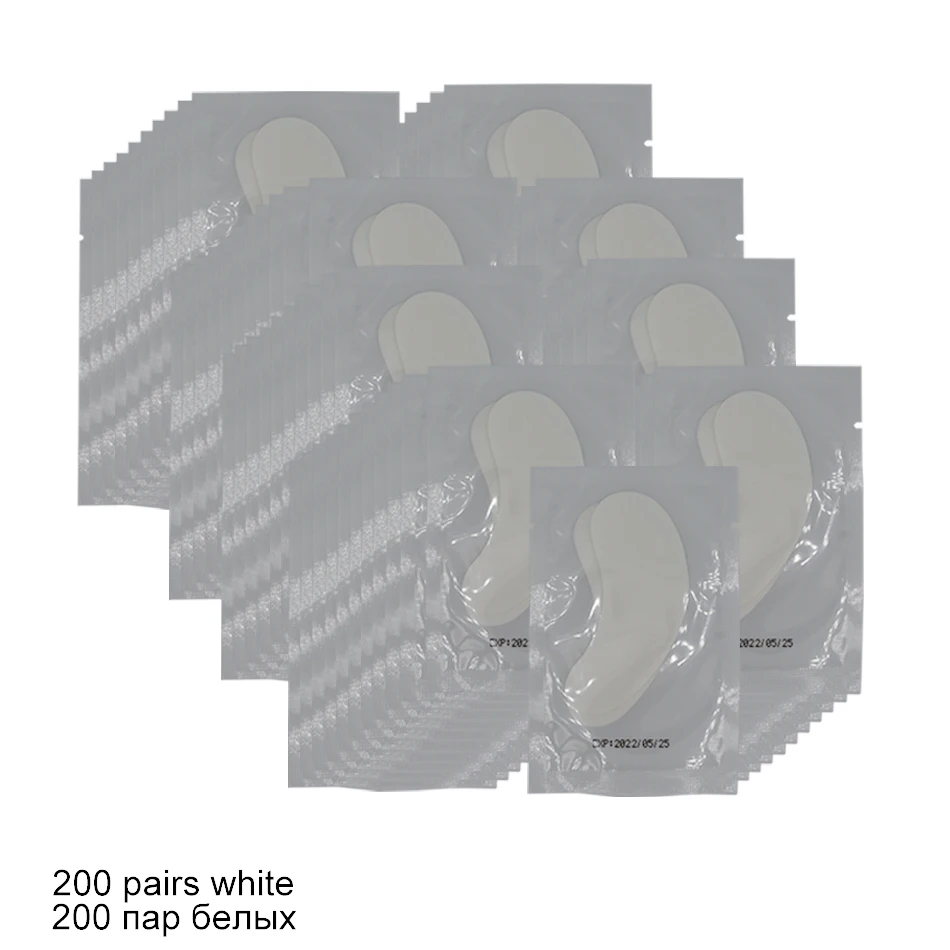 200 пар, белые накладки для глаз, одноразовые бумажные накладки для наращивания ресниц наращивание ресниц, накладки для глаз, косметические обертки, инструменты