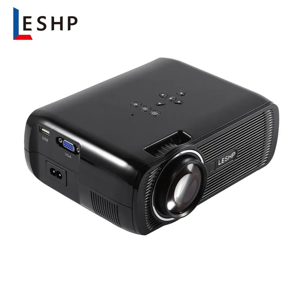  White & Black LED Projector Wifi 1200 Lumens 800*480 Resolution Home Cinema BL-80 Support PC Laptop
