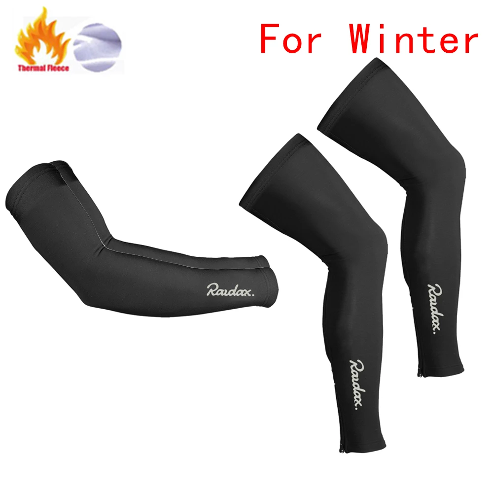 Raudax Arm Leg Warmers Winter Thermal Fellce Cycling Arm Warmer MTB Bicycle Running Racing MTB Bike Leg Sleeve sun protection arm sleeves,arm sleeves,cooling arm sleeves,reflective arm bands