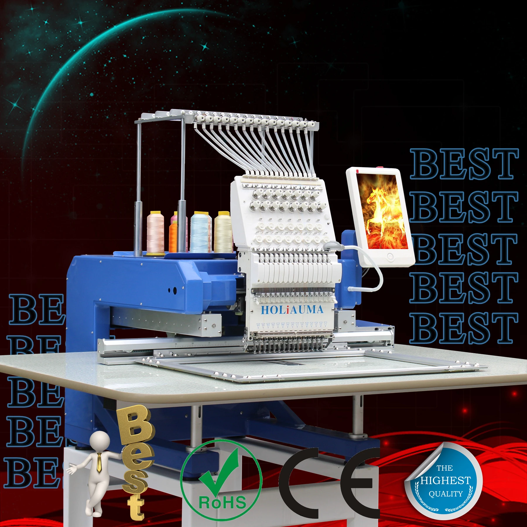 Fast shipping single head embroidery machine cheapest computer