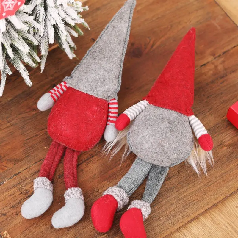 Рождество ручной работы шведский гном Санта стоящий плюшевые куклы украшения Рождественский праздник украшения для домашнего праздника детская игрушка подарок