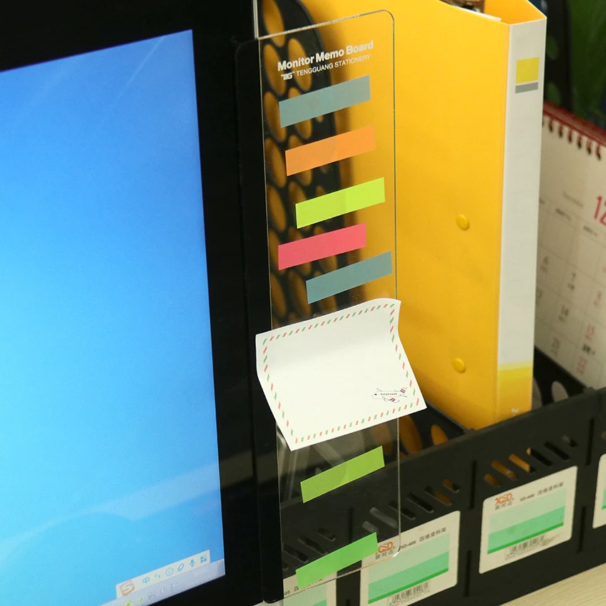 1 шт. доска для заметок с экраном компьютера мониторы боковой панели планировщик записи записывать сообщение доска напоминать блокнот