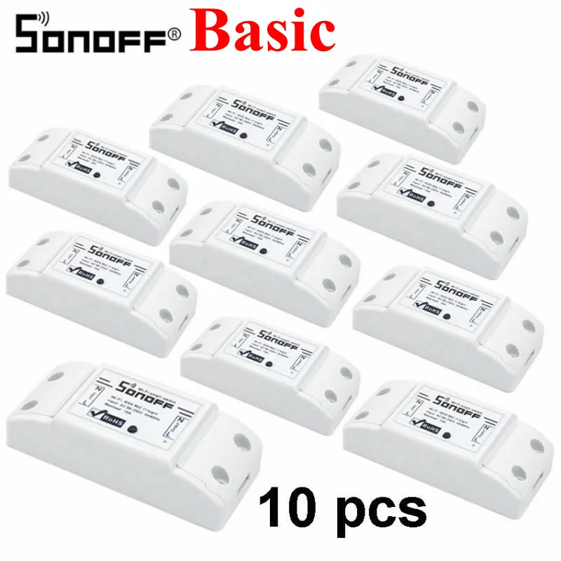  2/3/4/5/6/8/10pcs SONOFF Basic Wifi Switch for Alexa Google Home Timer 10A/2200W Wireless Remote Sw - 4000180793880