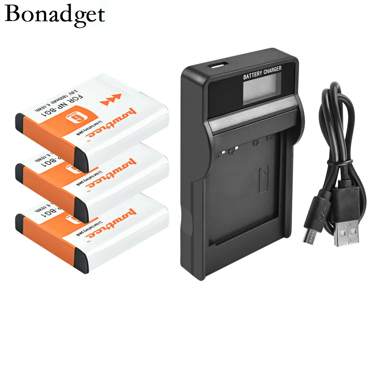 Bonadget NP-BG1 NP BG1 Батарея+ ЖК-дисплей Зарядное устройство Камера Батарея запасная часть для цифровой камеры с фоновой подсветкой SONY Cyber-shot DSC-H3 DSC-H7 DSC-H9 DSC-H10 DSC-H20 DSC-H50
