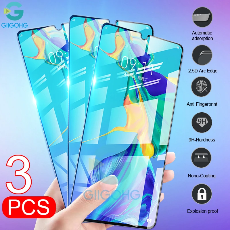 

1-3 PCS Screen Protector Tempered Glass For Huawei P30 Lite P20 Pro P Smart Z 2019 Plus Honor 10 10i 20 Lite 20s Full Coverage
