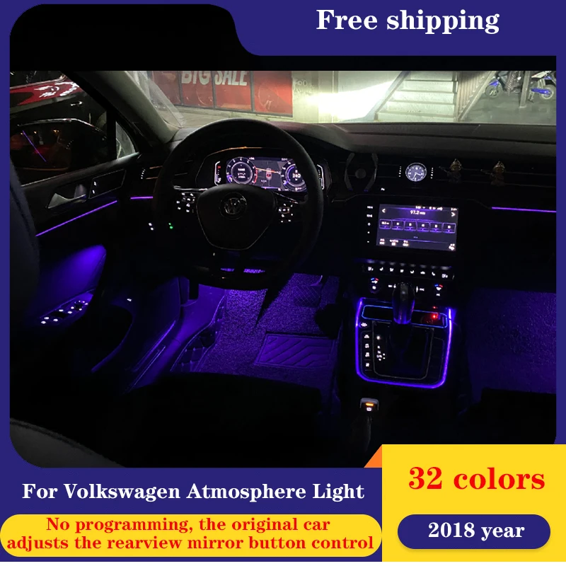 For Volkswagen Passat B8 2017-2021 30 Colors Ambient Light Set