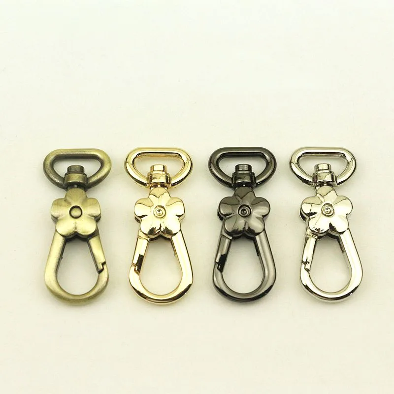 

20Pcs 13mm Metal Floral Hanger Buckles Handbag Strap Chain Carabiner Swivel Trigger Clips Snap Hook DIY Leather Bags Accessories