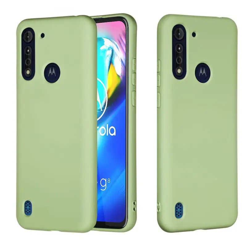 Оригинальный чехол из жидкого силикона для телефона Moto G8 Power E6s 2020 роскошный