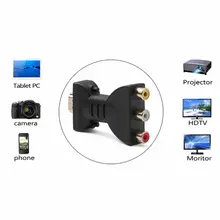 1 шт. HDMI Мужской 3 RCA Женский Композитный AV аудио-видео адаптер конвертер для ТВ