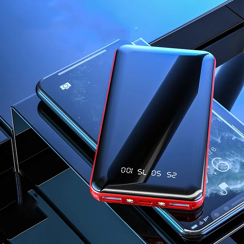 Banco de energía de 30000mAh con pantalla LED, batería externa portátil con linterna, carga rápida, USB Dual - Imagen 5