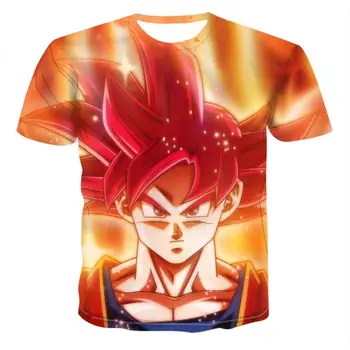 

New Dragon Ball Z Goku 3D t shirt Short Sleeve O-Neck t-Shirt Summer Saiyan Vegeta Harajuku Clothing TShirt Asian size 6XL