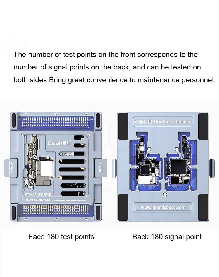 Qianli iSocket X Twins двустороннее испытательное приспособление для iPhone X материнская плата слоистое разделение диагностический инструмент для ремонта предпродажа