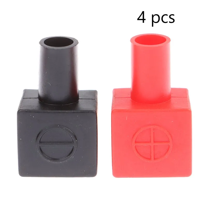 4PcsSetUniversalSquareMotorcycleCarBatteryTerminalsRubber