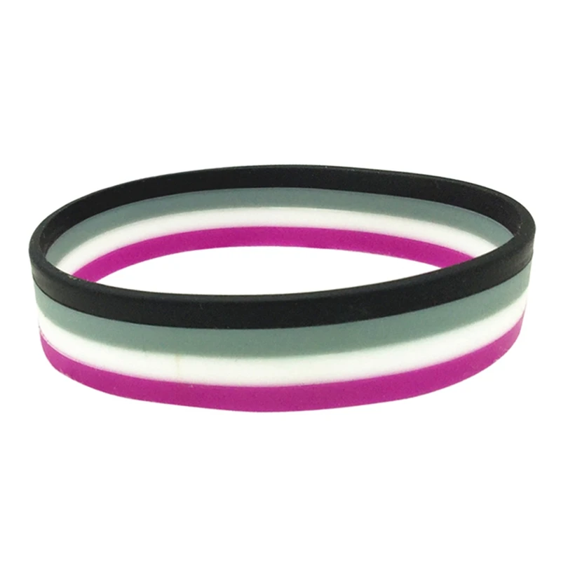 Gay Pride Bisexual Silicone Rubber Bracelets Sports Wrist Band Bangle bangle bracelet
