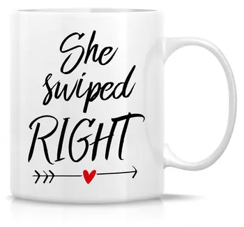 

Funny Mug She Swiped Right 11 Oz Ceramic Coffee Mug