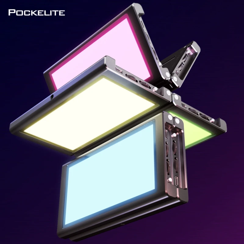 Falcon Eyes 24W F7 foldelomme RGB LED-lys Android & iOS APP-kontroll Adsorberbar for video  Youtube  Vlog Fotografering påfyllingslampe GODOX ARRI ZHIYUN SNART VEL YONGNUO NULL kameralys