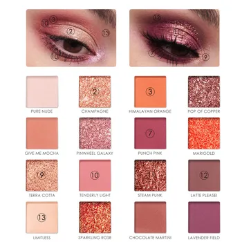

Long Lasting Non-blooing Eyeshadow Waterproof Glitter Matte Sunrise Pigment Palette Women Luxury Charm Eye Makeup Cosmetic TSLM2