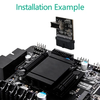 

USB 3.1 Front Panel Socket to USB 3.0 20 Pin Header Male Extension Cable Adapter Converter for Motherboard Card