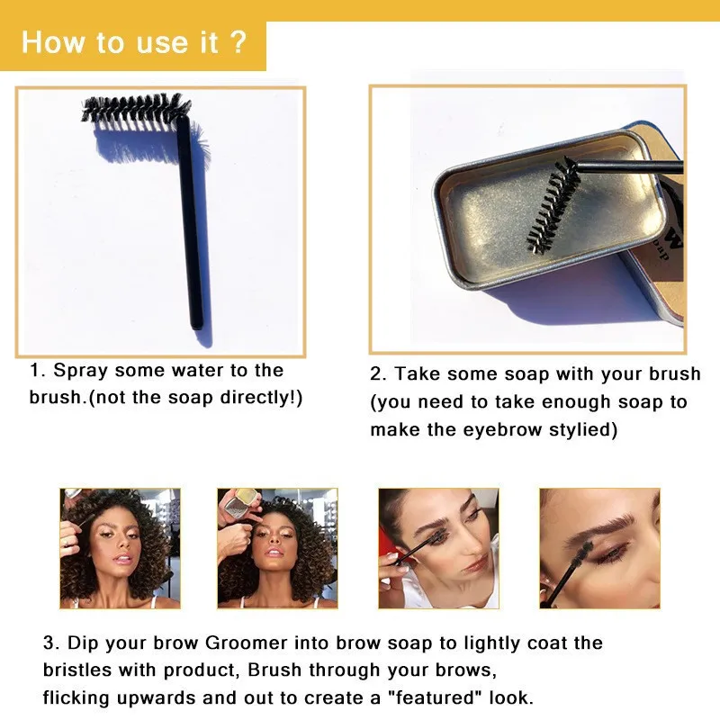 3D Feathery Brows макияж гель мыло брови комплект длительный бровей установка гель Водонепроницаемый бровей помада-ТИНТ косметика